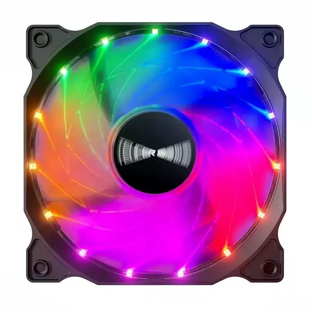 Alt view image 8 of 12 - 12cm Silent Case Fan 12V, Large 4-Pin (Molex), RGB Glow, for Desktop Computer Chassis