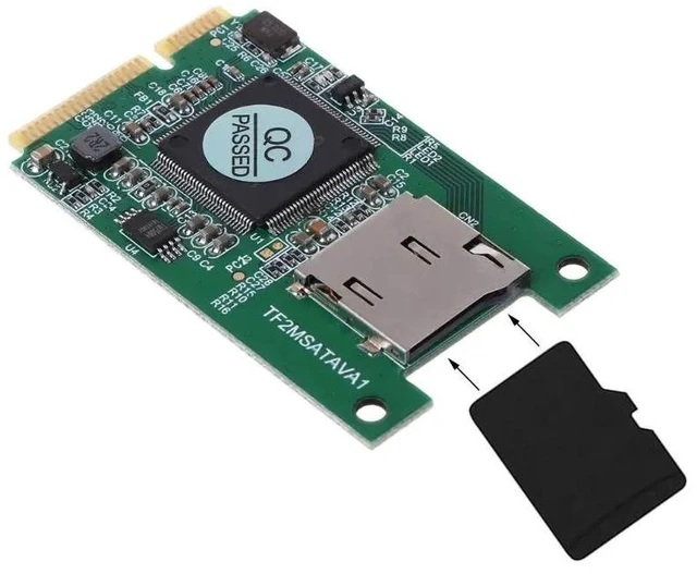 Alt view image 7 of 10 - SD TF Card to Mini PCI-E mSATA SSD Solid State Drive Adapter Converter for PC Computer Laptop Accessories