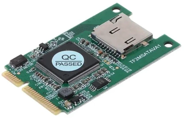 Alt view image 8 of 10 - SD TF Card to Mini PCI-E mSATA SSD Solid State Drive Adapter Converter for PC Computer Laptop Accessories