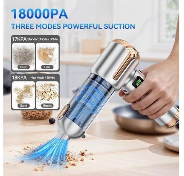 Alt view image 9 of 12 - ST-6706APlus Wireless Car Vacuum Cleaner & Air Duster 2-in-1 20000Pa Brushless Handheld Vacuum for Car Interior Keyboard PC Computer Cleaning Type-C Fast Charging 3-Speed Control