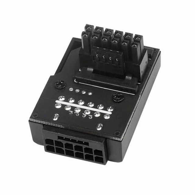 Alt view image 8 of 14 - 12VHPWR ATX3.0 PCI-E 5.0 Power Modular Male to Female Adapter Extension Down Angled 90 Degree for 3080 3090TI PSU 16Pin 12+4P Graphics Card