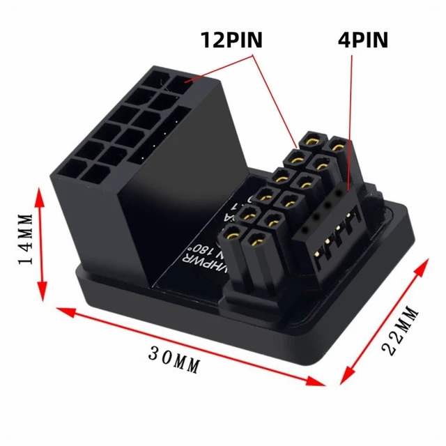 Alt view image 9 of 14 - 12VHPWR ATX3.0 PCI-E 5.0 Power Modular Adapter Male to Female Up Angled 360 Degree for 4080 5090TI 16Pin 12+4P Graphics Card