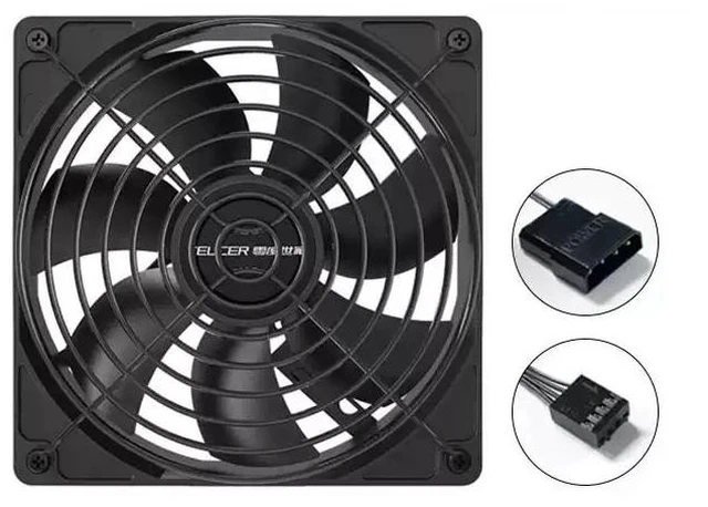 Alt view image 11 of 13 - 2500 RPM High-Speed 12cm Fan High Airflow, PC Case/CPU Cooler/Radiator Cooling Fan