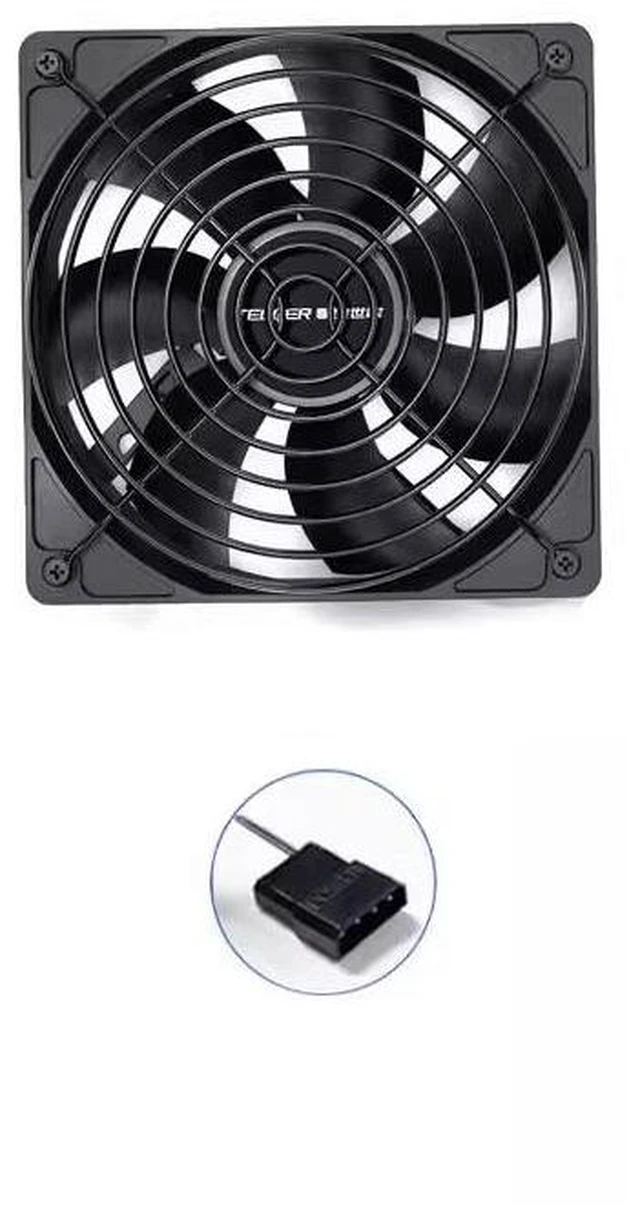 Alt view image 12 of 13 - 2500 RPM High-Speed 12cm Fan High Airflow, PC Case/CPU Cooler/Radiator Cooling Fan