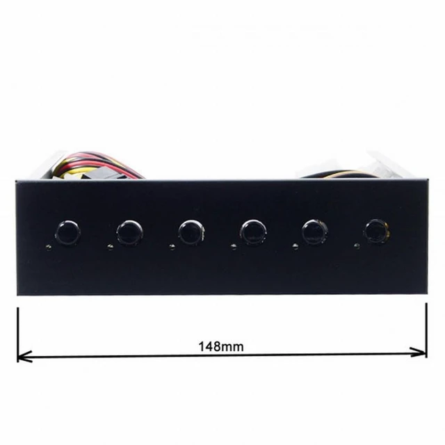 Alt view image 13 of 14 - 6 Hard Disk Control System Intelligent Control Management System HDD SSD Power Switch with 5.25 CD-ROM Bay
Model: PW-020