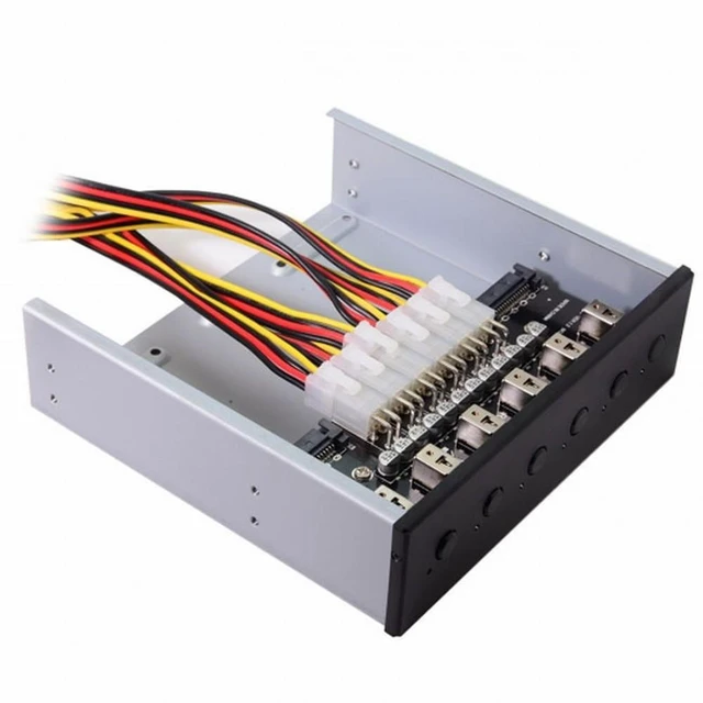 Alt view image 11 of 14 - 6 Hard Disk Control System Intelligent Control Management System HDD SSD Power Switch with 5.25 CD-ROM Bay
Model: PW-020
