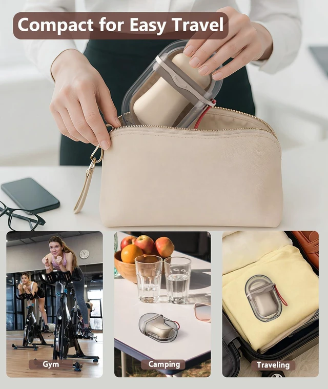 Alt view image 6 of 7 - Portable Bar Soap Holder Dish, Brown | Shatterproof Soap Box, Travel Soap Container, Sealed Design, Travel Size Toiletries, Camping Essentials for Gym, Dorm, Hiking