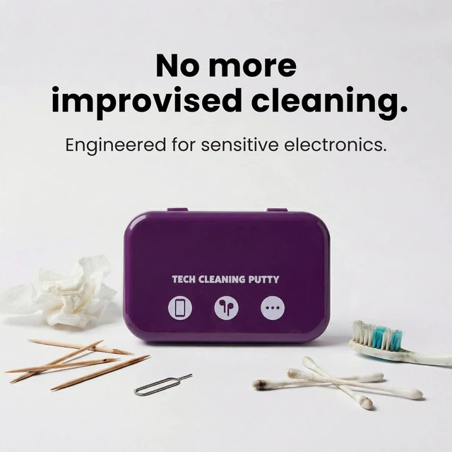 Alt view image 5 of 7 - Cleaning Putty & Precision Tools - Earbud, Port & Phone Cleaning Kit | Compatible with iPhone & AirPod, Putty for Phone Speaker & Electronics, USB-C Charging Port Cleaner Tool, Leaves No Residue