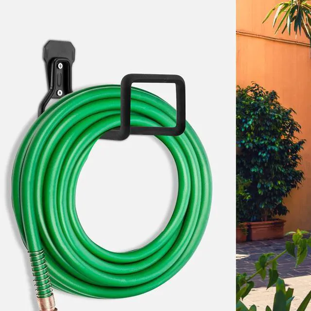 Alt view image 2 of 7 - Hose Hanger, Heavy Duty Metal Hose Holder Wall Mount | Hook for Garden Hose/Expandable Hose/Hose Reel/Water Hose/Pocket Hose/Flexable Hose/Magic Hose 100 Ft