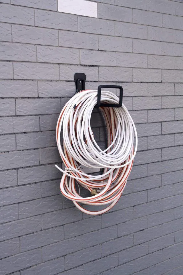 Alt view image 7 of 7 - Hose Hanger, Heavy Duty Metal Hose Holder Wall Mount | Hook for Garden Hose/Expandable Hose/Hose Reel/Water Hose/Pocket Hose/Flexable Hose/Magic Hose 100 Ft