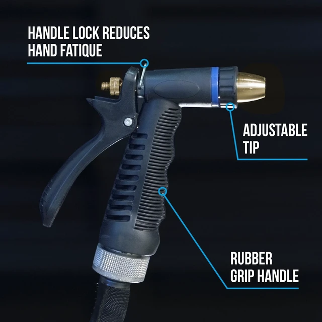 Alt view image 5 of 6 - Hose Nozzle, Adjustable and Heavy-Duty for Cars and Home | Water Hose Nozzle for Car Washing Kit, Watering Plants, Washing Pets, and Home Use
