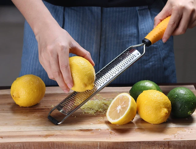 Alt view image 4 of 7 - PRO Lemon Zester & Heavy Duty Grater - Parmesan, Garlic, Nutmeg, Chocolate, Fruits, Vegetables, Ginger & Cheese Shredder