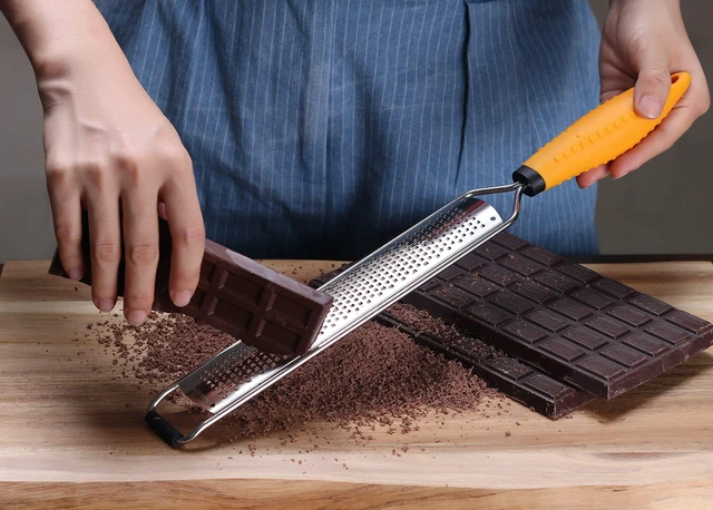 Alt view image 6 of 7 - PRO Lemon Zester & Heavy Duty Grater - Parmesan, Garlic, Nutmeg, Chocolate, Fruits, Vegetables, Ginger & Cheese Shredder
