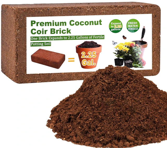 Main image of Organic Coco Coir 1 Pcs Compressed Coconut Coir Brick Coconut Fiber Husk Substrate Mulch Coconut Bark Core Growing Medium Peat Moss Soil High Nutrition for Plants Gardening Seed Starting Soil Mix