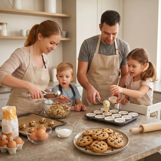 Alt view image 7 of 7 - Ice Cream Scoop, 3Pcs Cookie Scoop Set, Stainless Steel Ice Cream Scooper with Trigger Release, Large/Medium/Small Cookie Scooper for Baking, Cookie Scoops for Baking Set of 3 with Cookie Dough Scoop