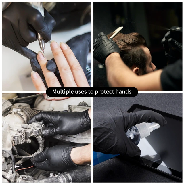 Alt view image 4 of 6 - Vinyl Disposable Gloves,Medium,100 Pack,Powder Free,Cleaning Service Gloves, Latex Free
