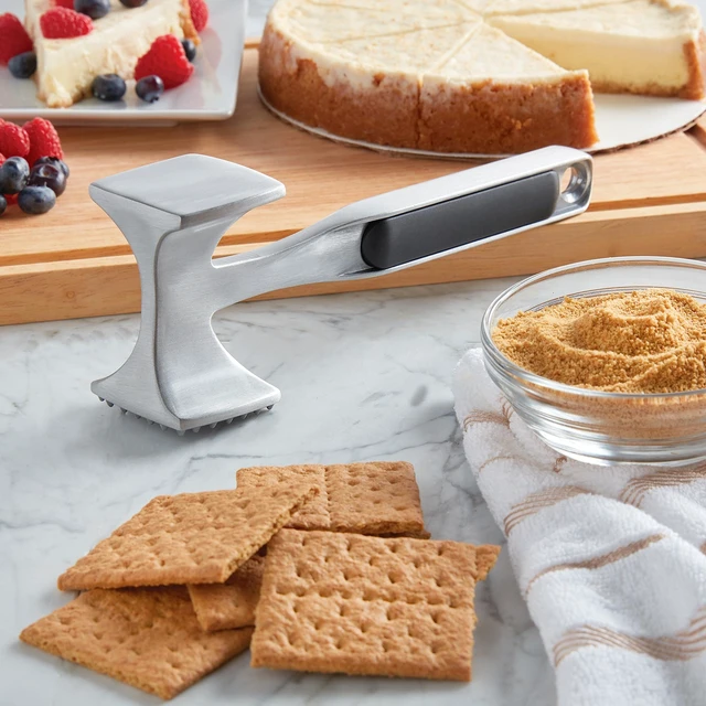 Alt view image 6 of 7 - Gourmet Multi Sided Meat Tenderizer for Pounding Meats, Nuts, Shellfish, ect, Hang Hole for Easy Storage, Hand Wash, One Size, Black