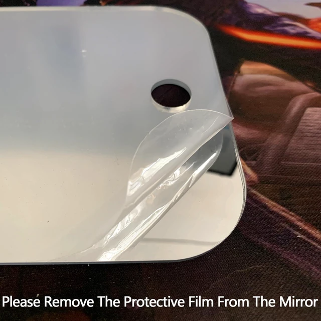 Alt view image 4 of 6 - Shatterproof Shower Mirror Fogless for Shaving,(Larger 11x8 Inch) Anti Fog Shaving Mirror Holder NO-Drilling, No Fog Free Waterproof,Small Wall Mounted Bathroom Accessories Camping Hanging Men