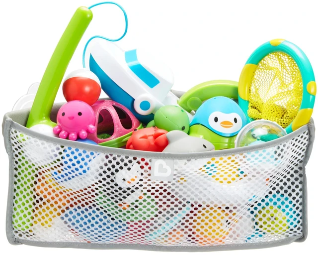 Main image of High 'n Dry Corner Bath Toy Organizer and Storage, Grey