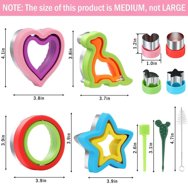 Alt view image 2 of 7 - 8 Pcs Sandwich Cutter Cookie Cutter Uncrustable Bread Maker