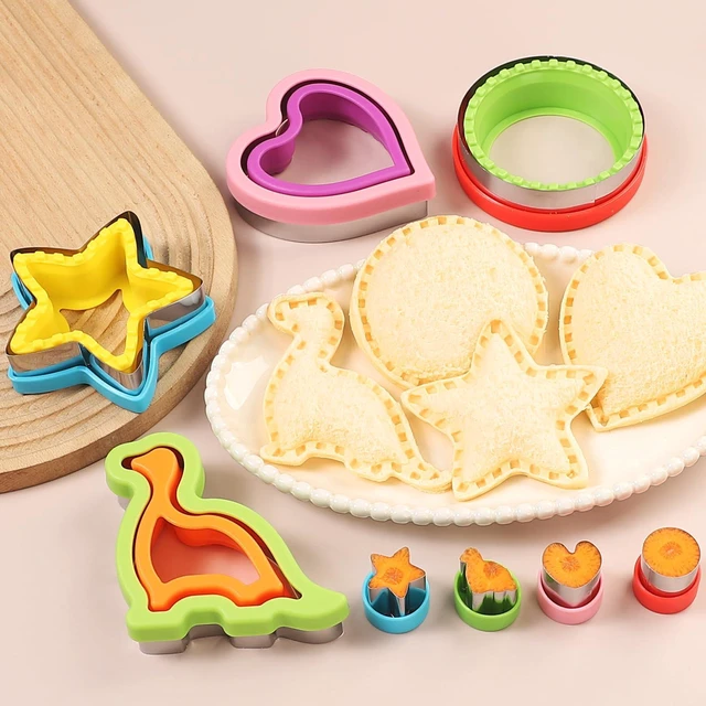 Alt view image 4 of 7 - 8 Pcs Sandwich Cutter Cookie Cutter Uncrustable Bread Maker