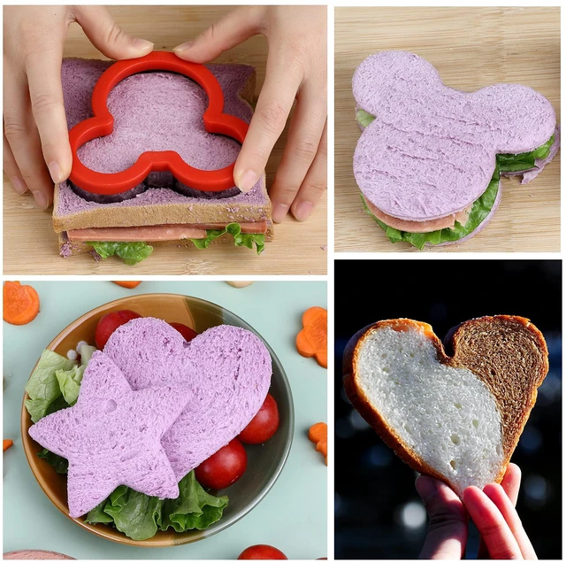 Alt view image 7 of 7 - Sandwich Cookie Cutters Set, Dinosaur,Heart,Star,Mouse,Sandwich Knife Cookie Knife Vegetable Cutter Food Grade Cookie Mould.(12Pcs)