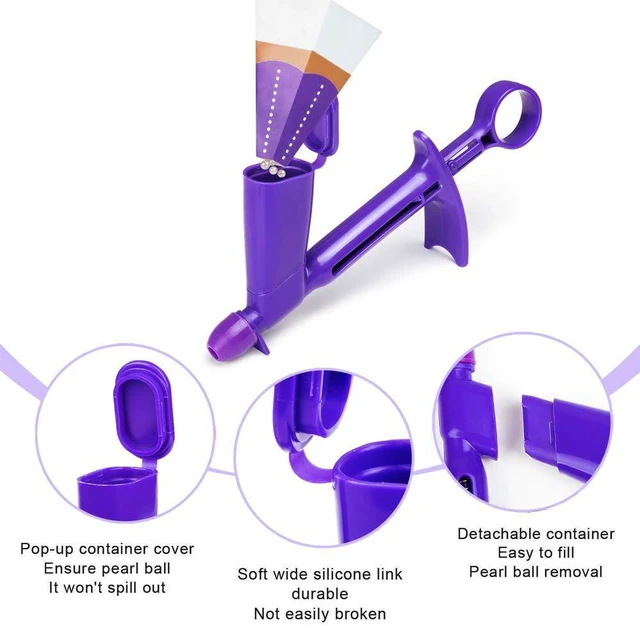 Alt view image 4 of 7 - 2 Pack Plastic Pearl Applicator, 2 Sizes Convenient and Fast Edible Pearls Fondant Cake Decorating Tool for Sugar Balls Craft, Cake Baking Decoration Etc