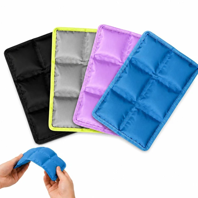 Main image of 4 Pack Small Ice Packs for Lunch Boxes Reusable | Non-Toxic Foldable Water Absorption Multi-Colored Lunch Box Ice Packs 6x4 Space Saving for Daily Office & Outdoor