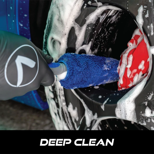 Alt view image 5 of 6 - Microfiber Wheel Cleaning Brush for Car Detailing, Metal Free Design | Car Cleaning Brush for Car Detailing Kit, Clean Exhaust Tips, Wheels, and Rims