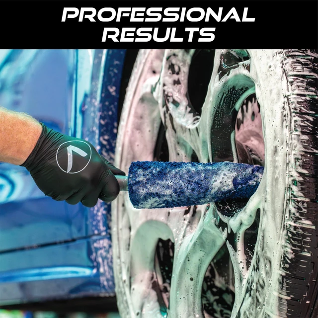 Alt view image 2 of 6 - Microfiber Wheel Cleaning Brush for Car Detailing, Metal Free Design | Car Cleaning Brush for Car Detailing Kit, Clean Exhaust Tips, Wheels, and Rims