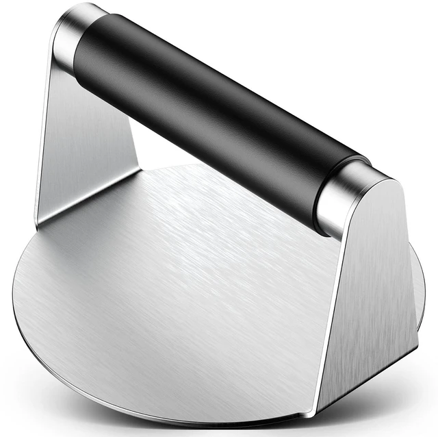 Main image of Smash Burger Press, Hamburger Smasher Tool for Griddle, Stainless Steel Ham Patty Press with Anti-Scald Handle, 5.5" Non Stick Grill Press for Smashburger, Bacon, Ground Beef, Meat, Sausage