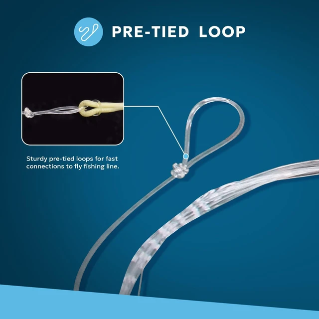 Alt view image 4 of 7 - Hand Tied Loop Fly Fishing Tapered Leader Freshwater Trout 9FT 5X 6PCS | Nylon Material Smooth Casting High Tensile Strength Abrasion Resistance Freshwater Dries Nymphs General Stillwater Creek