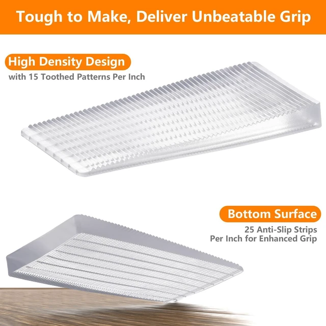 Alt view image 3 of 7 - Flexible Plastic Shims 12pcs Kit Size Variety | Clear Leveling Kit for Home Improvement | Furniture Leg Stabilizers | Table & Toilet Shims - Trim-to-Fit Wedges | Stackable Design | Furniture Levelers