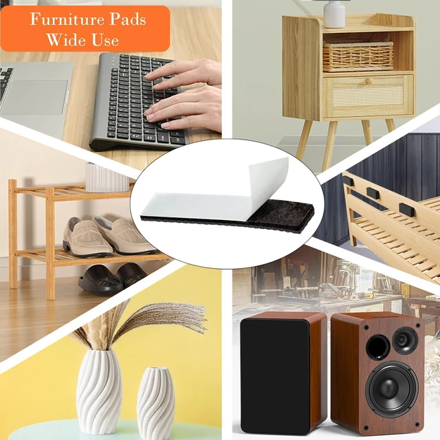 Alt view image 2 of 7 - Non Slip Furniture Pads - Furniture Grippers for Hardwood Floors, 30 PCS Brown Non Skid Pads for Furniture Legs, Self Adhesive Rubber Furniture Floor Protectors - Keep Furniture in Place