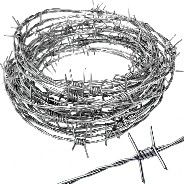 Main image of Real Barbed Wire 25ft 18 Gauge - Great for Crafts, Fences, Critter Deterrent