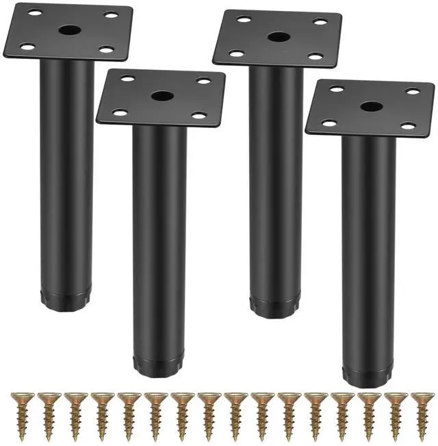 Main image of 4 Pcs Furniture Legs, Metal Cabinet Legs, 6 inches/15 cm Adjustable Furniture Support Feet for Kitchen Shelves Sofa Table Chair Desk Cupboard Furniture Adjustable Legs Feet Foot