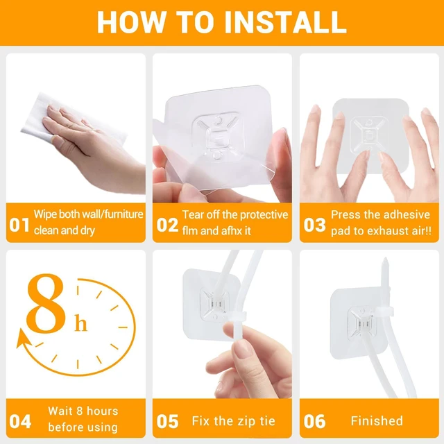 Alt view image 7 of 7 - No Drill Furniture Anchors Adhesive (10 Packs) for Baby Proofing, Adjustable Anti-Tip Furniture Wall Safety Straps for Child, Keep Toddlers & Pets Safe from Falling Furniture Like Dresser & Bookshelf