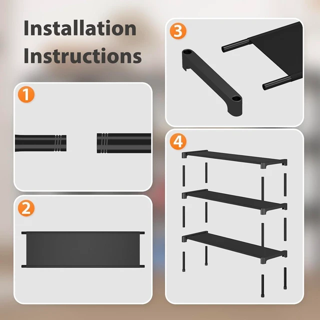 Alt view image 6 of 7 - Long Shoe Rack-Shoe Organizer 2 Tier Shoe Rack for Closet Front Door Entryway Garage, Stackable Free Standing and Freely Combinable Shoe Storage, Space Saving Small Shoe Shelves.