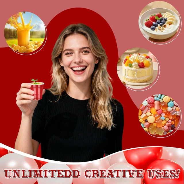 Alt view image 4 of 7 - Red Plastic Shot Cups 100 Pack 2oz - Disposable Party Cups for Memorial Day, Father's Day, Independence Day, Graduation Parties, Birthdays & Summer Gatherings