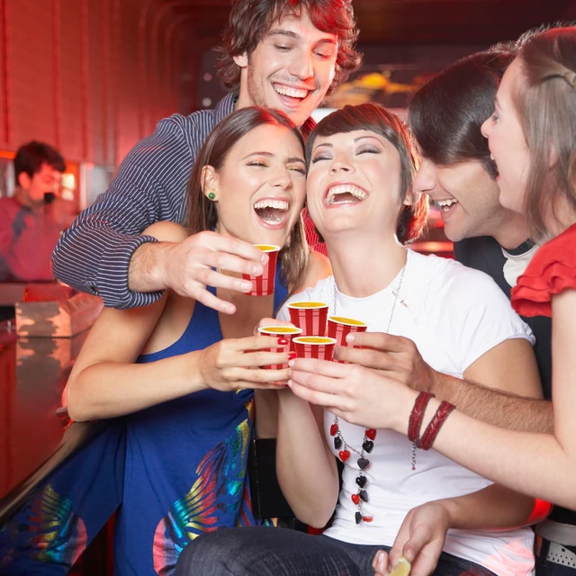 Alt view image 7 of 7 - Red Plastic Shot Cups 100 Pack 2oz - Disposable Party Cups for Memorial Day, Father's Day, Independence Day, Graduation Parties, Birthdays & Summer Gatherings