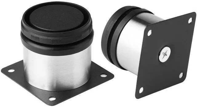 Alt view image 4 of 6 - Pack of 4 Furniture Cabinet Adjustable Stainless Steel Round Kitchen FeetFurniture Leg for DIY Furniture, Sofa Table Cabinets Shelves 50 x 50mm