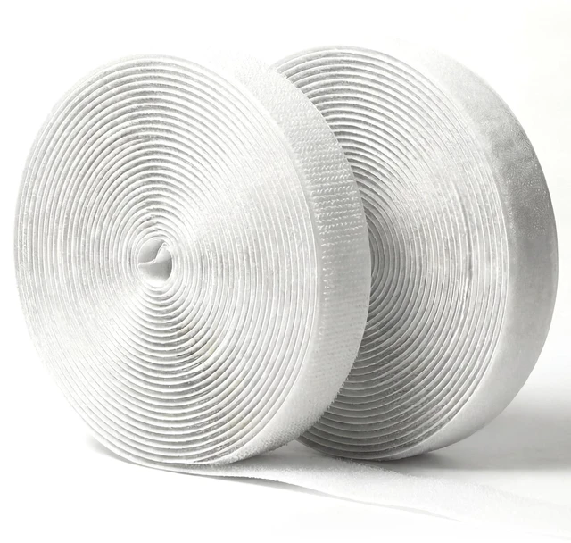 Main image of (26ft x 0.75in) White Velcro Strips with Adhesive, Double Rolls of Heavy Duty Self Adhesive Tape with Backing (26ft x 0.75in)