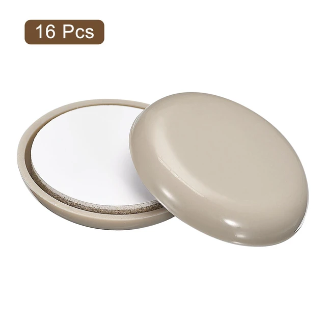 Alt view image 3 of 6 - Furniture Sliders, 16Pcs 1 1/2" - Plastic Self-Adhesive Round Sliding Pads, Chair Glides for Carpeted Tile Vinyl Hardwood Floors (Grey)