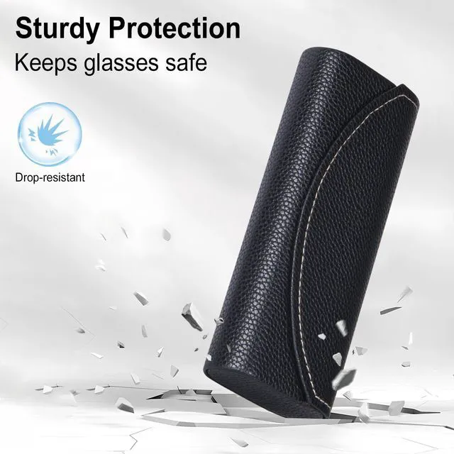 Alt view image 5 of 7 - Ultimate Glasses Case Kit, Hard Shell Sunglasses and Eyeglass Case with Cleaning Cloth, Screwdriver, Ear Hooks (Black)