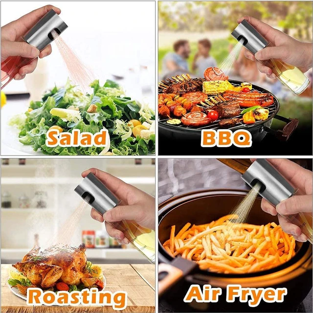 Alt view image 3 of 7 - 2 Pack Oil Sprayer for Cooking, Olive Oil Sprayer Mister for Air Fryer Kitchen Glass Bottle Versatile Spray Oil Dispenser Refillable Vinegar Spritzer for BBQ Salad Baking Roasting Grilling