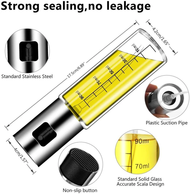 Alt view image 5 of 7 - 2 Pack Oil Sprayer for Cooking, Olive Oil Sprayer Mister for Air Fryer Kitchen Glass Bottle Versatile Spray Oil Dispenser Refillable Vinegar Spritzer for BBQ Salad Baking Roasting Grilling
