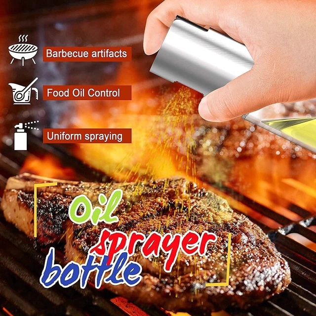 Alt view image 4 of 7 - 2 Pack Oil Sprayer for Cooking, Olive Oil Sprayer Mister for Air Fryer Kitchen Glass Bottle Versatile Spray Oil Dispenser Refillable Vinegar Spritzer for BBQ Salad Baking Roasting Grilling