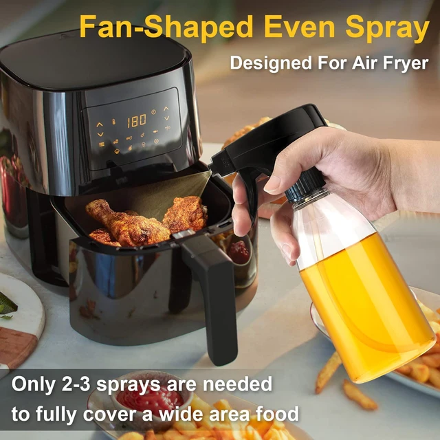 Alt view image 6 of 7 - Oil Sprayer for Cooking, 2 Pack Olive Oil Spray Bottle, 10oz Food-Grade Plastic Oil Spritzer Mister, Refillable Oil Dispenser Bottle for Salad, BBQ, Grilling, Kitchen Baking, Roasting