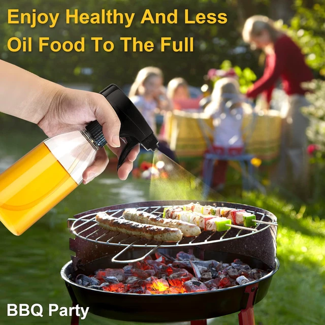 Alt view image 7 of 7 - Oil Sprayer for Cooking, 2 Pack Olive Oil Spray Bottle, 10oz Food-Grade Plastic Oil Spritzer Mister, Refillable Oil Dispenser Bottle for Salad, BBQ, Grilling, Kitchen Baking, Roasting