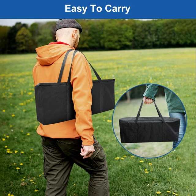 Alt view image 3 of 7 - BBQ Tool Storage Bag, Heavy Duty Tools Bag, 600D Oxford Cloth, Outdoor Grill Accessories Bag for Camping Picnic Trip (22X5X8Inch)
